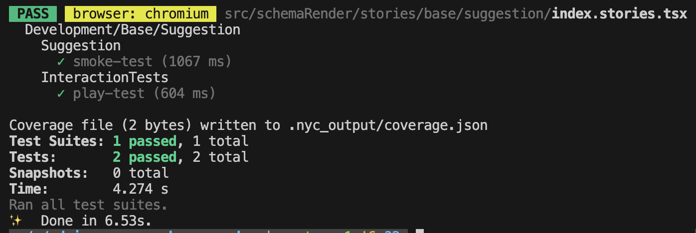 test runner component tests